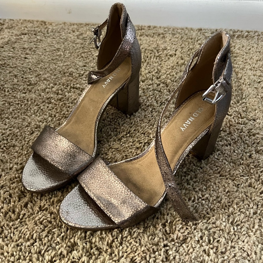 Old navy snake skin and rose gold heels